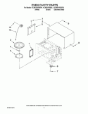 OVEN CAVITY PARTS Diagram and Parts List for KCMS1555SBL1  KitchenAid Microwave