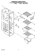 FREEZER LINER PARTS Diagram and Parts List for ED5NHGXVQ00  Whirlpool Refrigerator