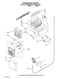 ICEMAKER PARTS Diagram and Parts List for WRS526SIAH00  Whirlpool Refrigerator