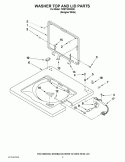 WASHER TOP AND LID PARTS Diagram and Parts List for YWET3300XQ0  Whirlpool Washer Dryer Combo