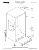CABINET PARTS Diagram and Parts List for DUFM505WDB11  Whirlpool Freezer