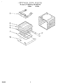 INTERNAL OVEN Diagram and Parts List for KEBI206DBL6  KitchenAid Wall Oven