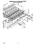 UPPER RACK AND TRACK Diagram and Parts List for KUDA23HYWH0  KitchenAid Dishwasher