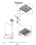 DISHRACK Diagram and Parts List for DU7216XS5  Whirlpool Dishwasher