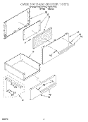 OVEN DOOR AND BROILER Diagram and Parts List for RF3010XVW5  Whirlpool Range