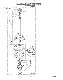 BRAKE AND DRIVE TUBE Diagram and Parts List for AL2121WW1  Whirlpool Washer