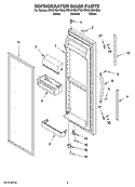 REFRIGERATOR DOOR PARTS Diagram and Parts List for ED5CHQXKQ06  Whirlpool Refrigerator
