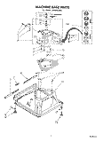 MACHINE BASE Diagram and Parts List for LA4800XSW0  Whirlpool Washer