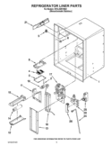 REFRIGERATOR LINER PARTS Diagram and Parts List for KFXL25RYMS2  KitchenAid Refrigerator