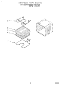 INTERNAL OVEN Diagram and Parts List for RS610PXEW2  Whirlpool Range