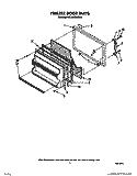 FREEZER DOOR Diagram and Parts List for RT18EKRXW00  Roper Refrigerator