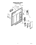 INNER DOOR Diagram and Parts List for DU5216XW0  Whirlpool Dishwasher