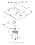 COMPONENT SHELF AND LATCH Diagram and Parts List for KEBS176WBL3  KitchenAid Wall Oven