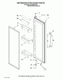 REFRIGERATOR DOOR PARTS Diagram and Parts List for GSS26C5XXY04  Whirlpool Refrigerator