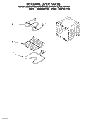 INTERNAL OVEN PARTS Diagram and Parts List for RBD245PRT00  Whirlpool Wall Oven