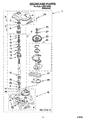 GEARCASE PARTS Diagram and Parts List for LSQ9110PW0  Whirlpool Washer