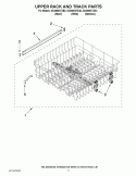 UPPER RACK AND TRACK PARTS Diagram and Parts List for GU3000XTXQ3  Whirlpool Dishwasher