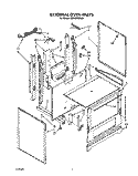 EXTERNAL OVEN Diagram and Parts List for SE950PERW6  Whirlpool Range