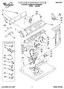 TOP AND CONSOLE, LIT/OPTIONAL Diagram and Parts List for LGV6848AN2  Whirlpool Dryer