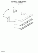CONTROL PANEL PARTS Diagram and Parts List for KSSC48QVS01  KitchenAid Refrigerator