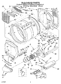 SECTION Diagram and Parts List for GEQ8811LG0  Whirlpool Dryer