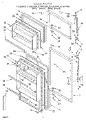 DOOR Diagram and Parts List for RT14BKYFW01  Whirlpool Refrigerator