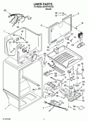 LINER PARTS Diagram and Parts List for 8GT9FTKXST02  Whirlpool Refrigerator