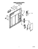 INNER DOOR Diagram and Parts List for DU8700XY1  Whirlpool Dishwasher