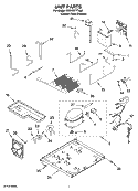 UNIT PARTS Diagram and Parts List for KDDO27TTX00  KitchenAid Refrigerator