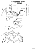 MACHINE BASE Diagram and Parts List for 3RLSQ8000JQ1  Whirlpool Washer
