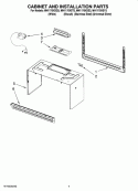 CABINET AND INSTALLATION PARTS Diagram and Parts List for MH1170XSQ3  Whirlpool Microwave