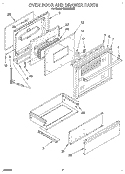OVEN DOOR AND DRAWER Diagram and Parts List for SGS395XX2  Roper Range