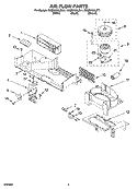 AIR FLOW PARTS Diagram and Parts List for KHMS155LWH1  KitchenAid Microwave