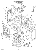 CHASSIS PARTS Diagram and Parts List for IGS326RD0  Inglis Range