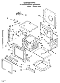 OVEN PARTS Diagram and Parts List for RS696PXGB15  Whirlpool Range