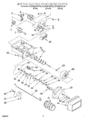 MOTOR AND ICE CONTAINER Diagram and Parts List for KSRW25FHBL00  KitchenAid Refrigerator