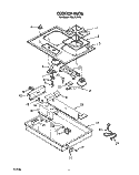 SECTION Diagram and Parts List for CGX215VX0  Roper Cooktop