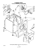 CABINET Diagram and Parts List for CE2100XMW0  Whirlpool Dryer