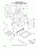 CHASSIS PARTS Diagram and Parts List for GY397LXUT02  Whirlpool Range