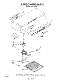 SECTION Diagram and Parts List for RH4931XWN0  Whirlpool Range Hood