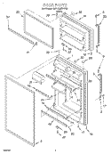 DOOR Diagram and Parts List for 3ET18GMXFW03  Whirlpool Refrigerator