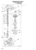 GEARCASE PARTS Diagram and Parts List for 6ALSR7244JQ2  Whirlpool Washer