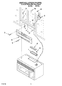 INSTALLATION Diagram and Parts List for MH6141XKB1  Whirlpool Microwave