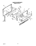 BACKGUARD, OPTIONAL Diagram and Parts List for SF395PEWW1  Whirlpool Range