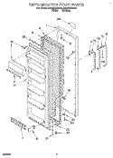REFRIGERATOR DOOR Diagram and Parts List for RS20DKXDW00  Roper Refrigerator