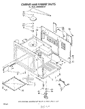 CABINET AND STIRRER Diagram and Parts List for MW8650XL0  Whirlpool Microwave