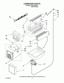 ICEMAKER PARTS Diagram and Parts List for KFCO22EVBL1  KitchenAid Refrigerator