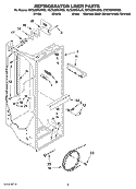 REFRIGERATOR LINER PARTS Diagram and Parts List for KSCS25FSWH02  KitchenAid Refrigerator