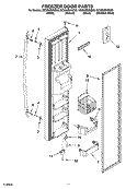 FREEZER DOOR PARTS Diagram and Parts List for GC5SHEXNT00  Whirlpool Refrigerator