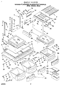 SHELF Diagram and Parts List for KTLS22QDAL00  KitchenAid Refrigerator
